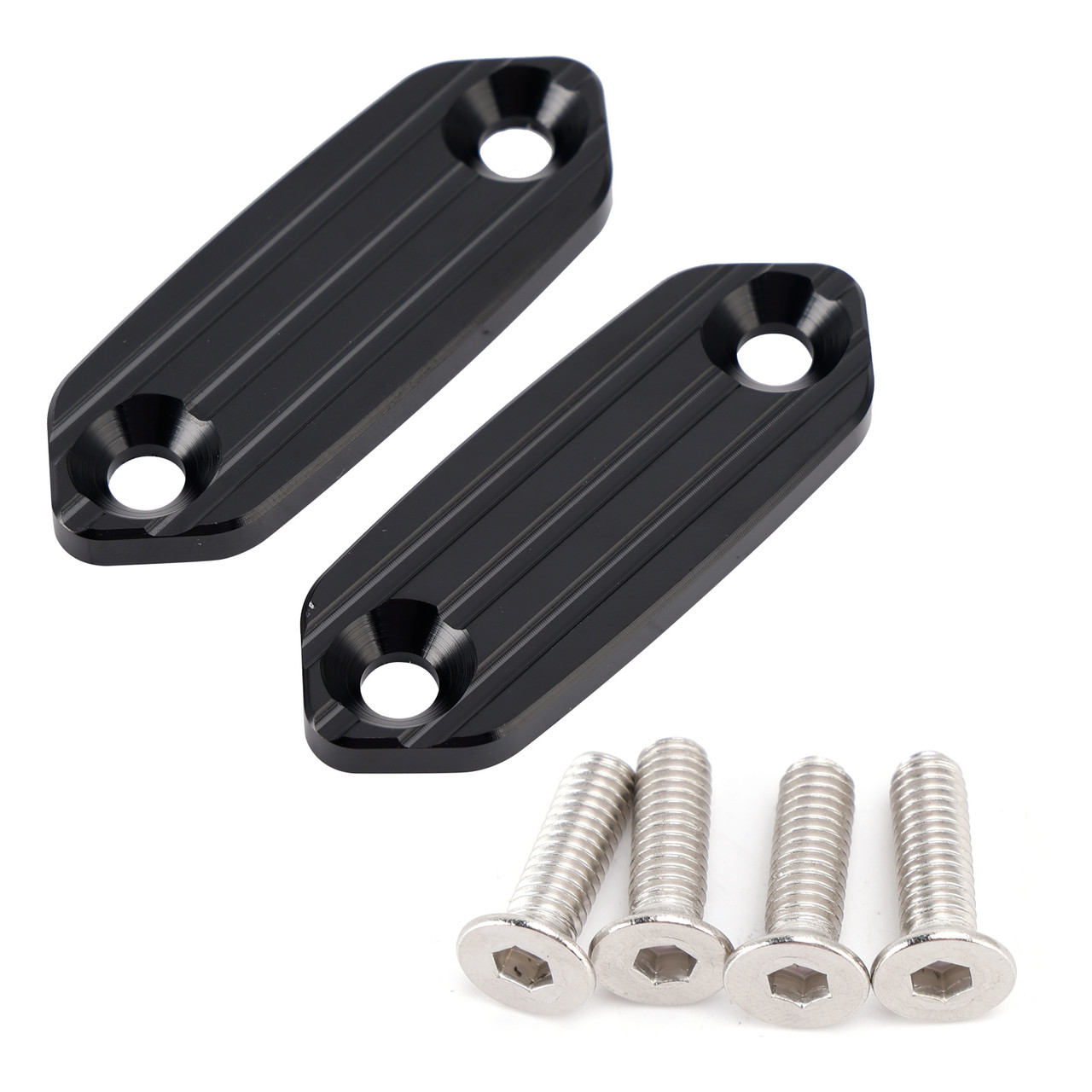 2013-2026 Kawasaki Ninja ZX-6R ZX636 CNC Racing Mirror Block Off Blanking Plates Black Generic