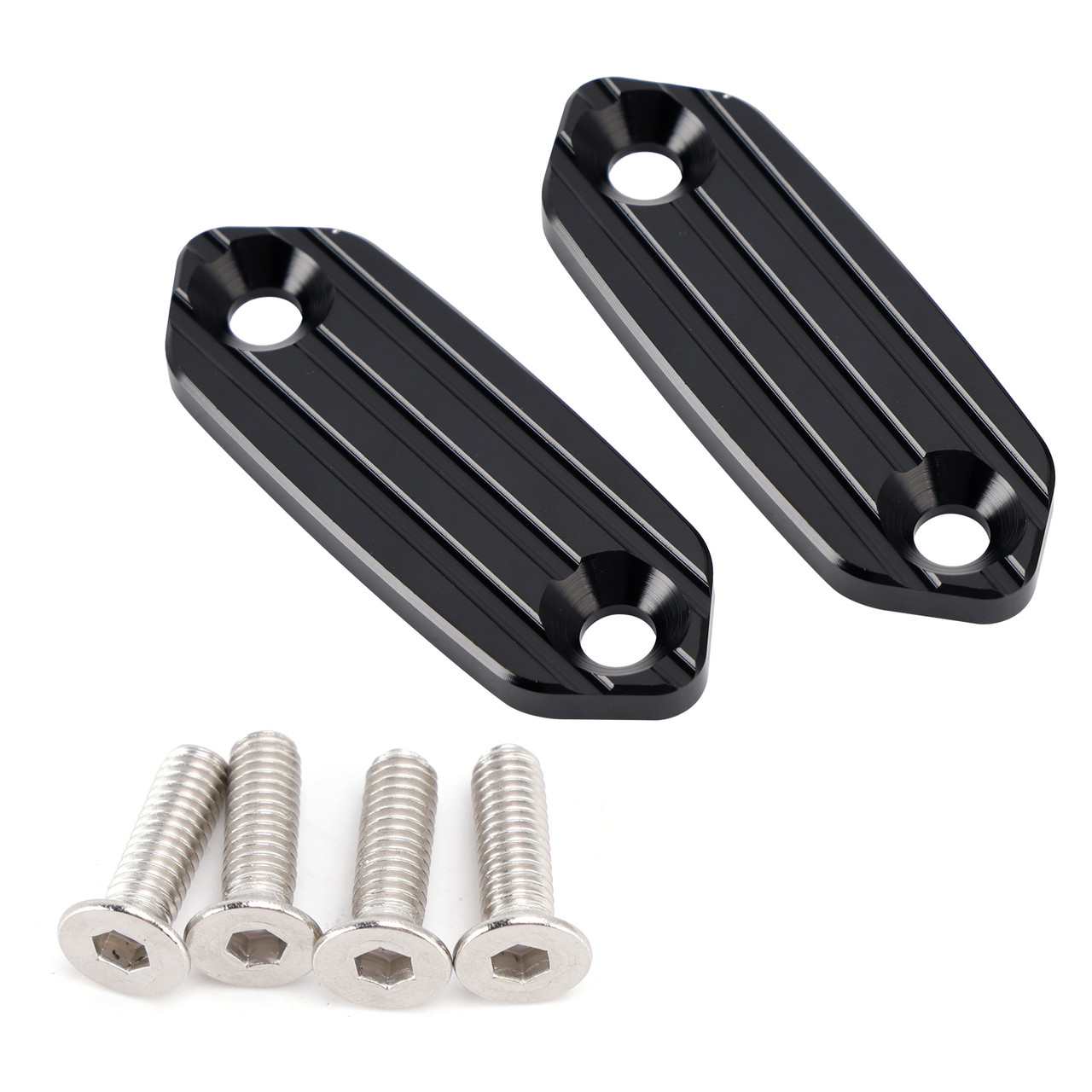2013-2026 Kawasaki Ninja ZX-6R ZX636 CNC Racing Mirror Block Off Blanking Plates Black Generic