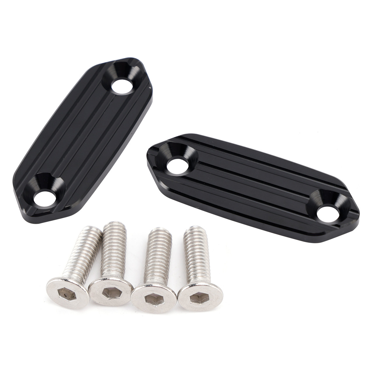 2013-2026 Kawasaki Ninja ZX-6R ZX636 CNC Racing Mirror Block Off Blanking Plates Black Generic
