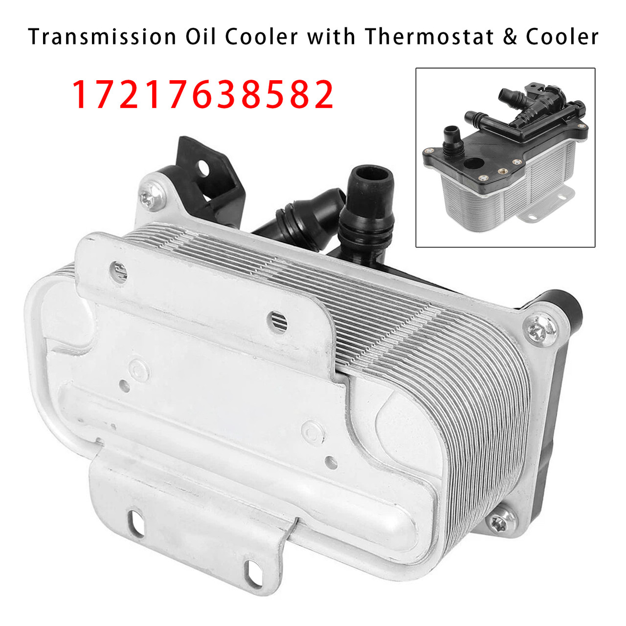 2012-2016 BMW F10 Series 528i L4 2.0L Transmission Oil Cooler with Thermostat 17217638582 Generic