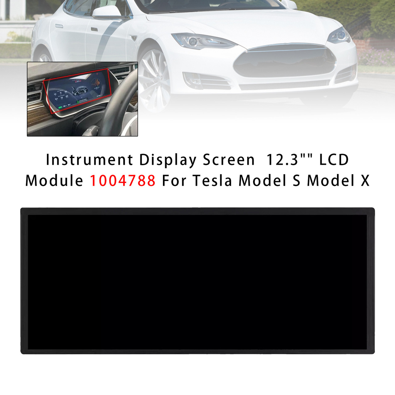 2012-2021 Tesla Model S/ S2/ X Instrument Display Screen  12.3" LCD Module 1004788 Generic