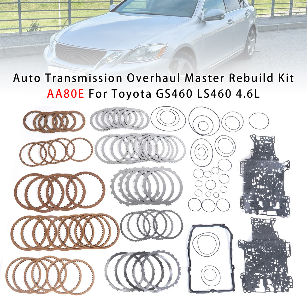 Toyota GS460 LS460 4.6L Auto Transmission Overhaul Master Rebuild Kit AA80E Generic