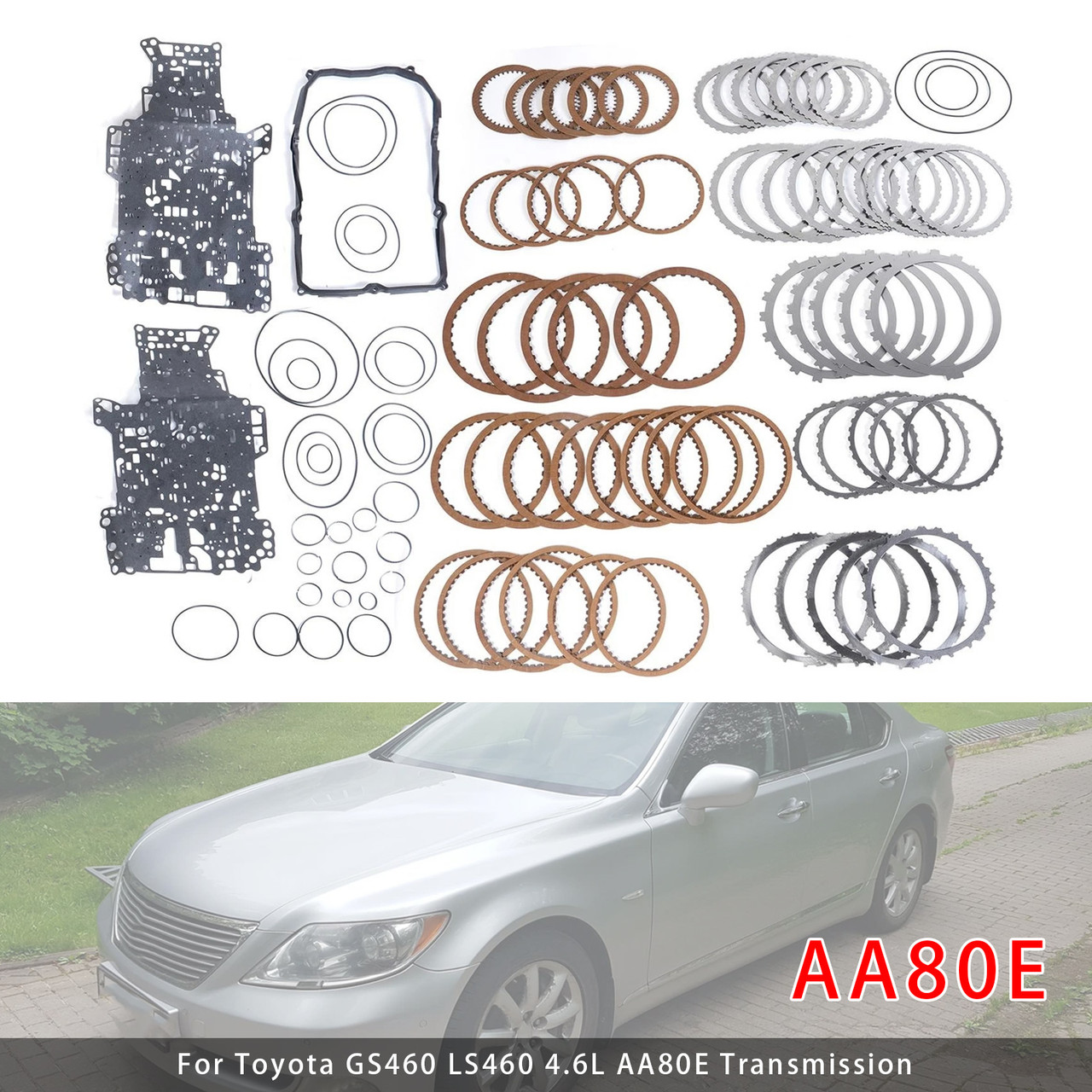 Toyota GS460 LS460 4.6L Auto Transmission Overhaul Master Rebuild Kit AA80E Generic