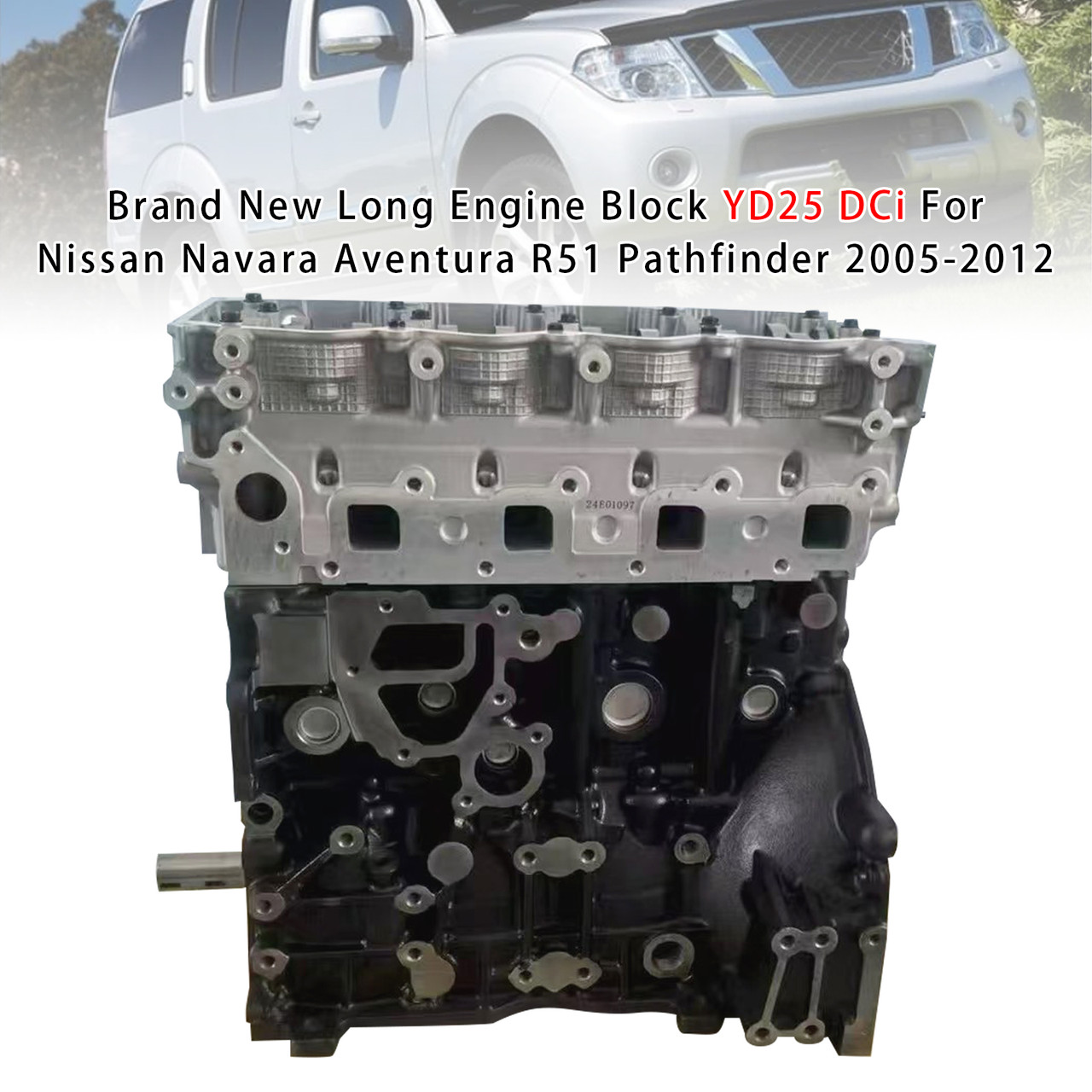 2005-2012 Nissan Navara Aventura & R51 Pathfinder Long Engine Block YD25 DCi Brand New Generic