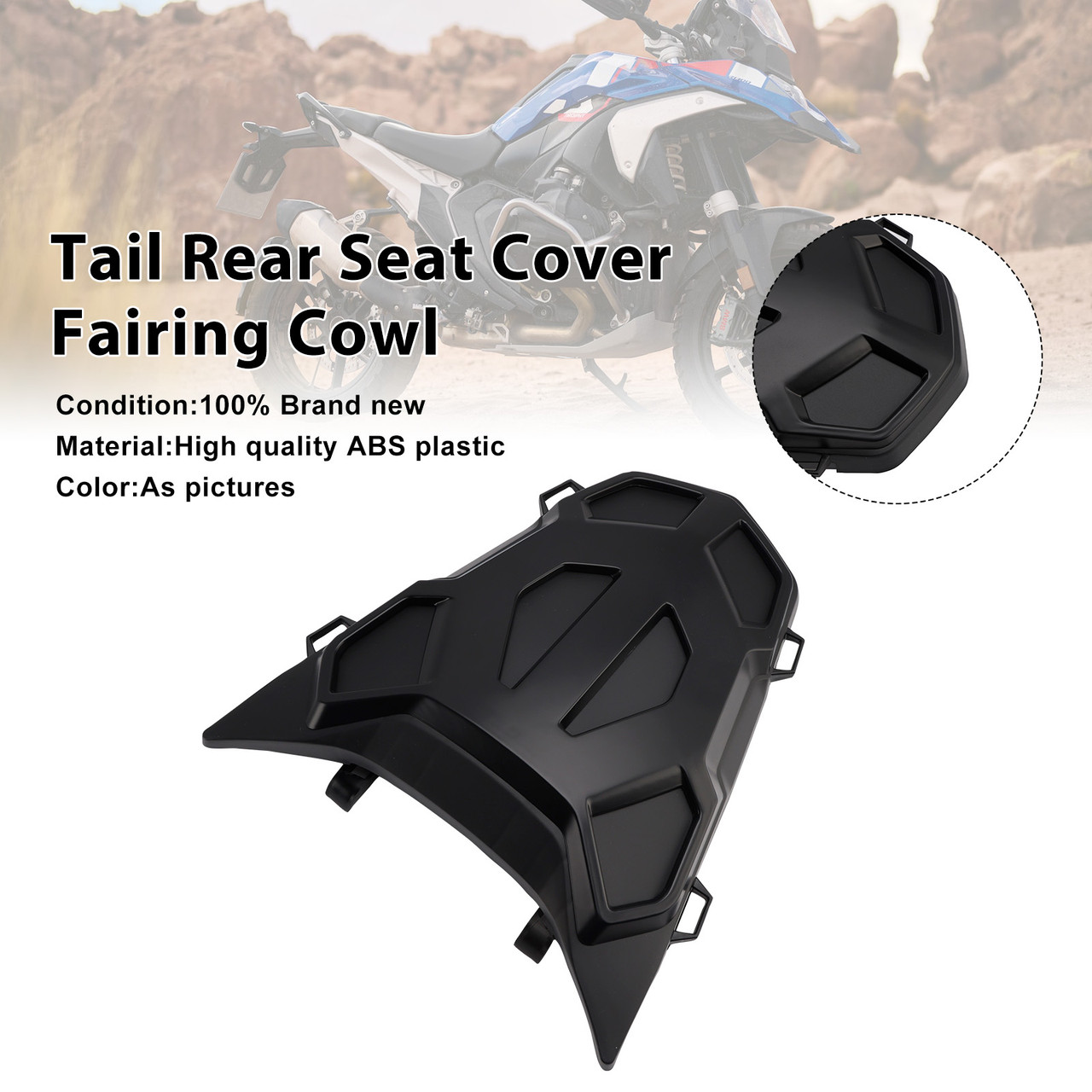 2024-2026 BMW R1300GS Tail Rear Seat Cover Fairing Cowl Matte Black Generic