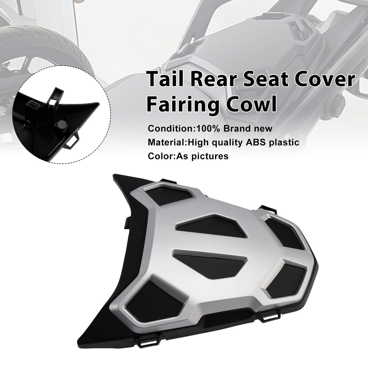 2024-2026 BMW R1300GS Tail Rear Seat Cover Fairing Cowl Silver Generic