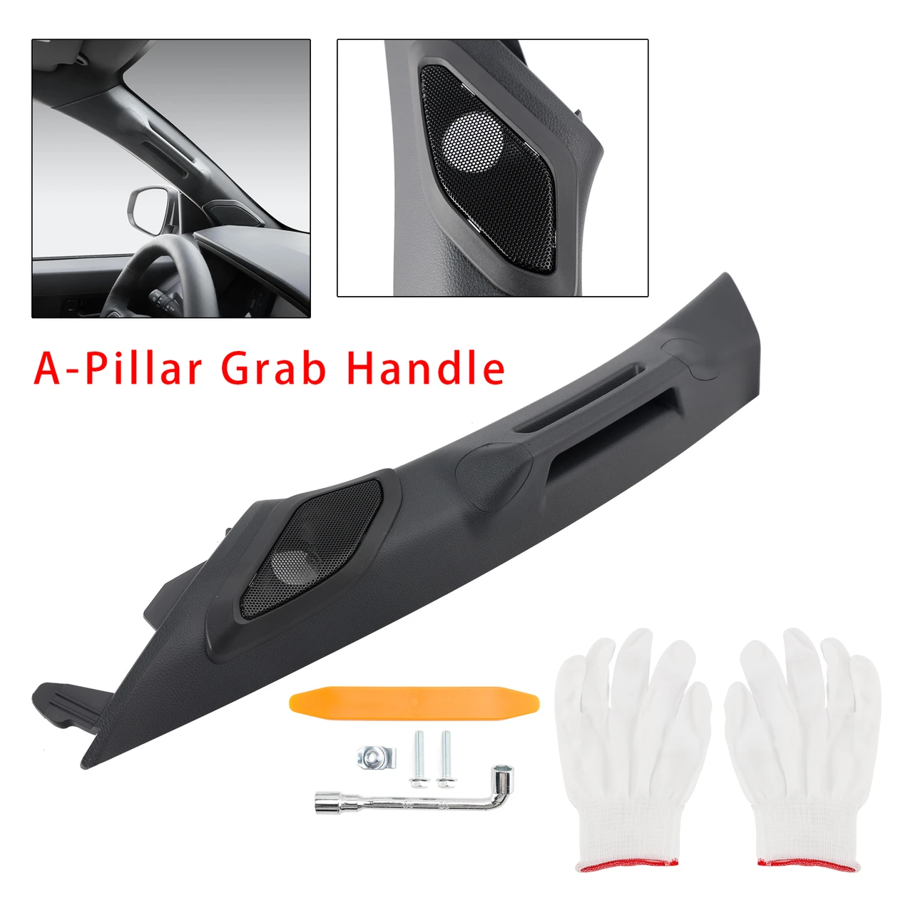 2024-2026 Toyota Tacoma Gen 4th Driver Side A-Pillar Grab Handle Black Generic