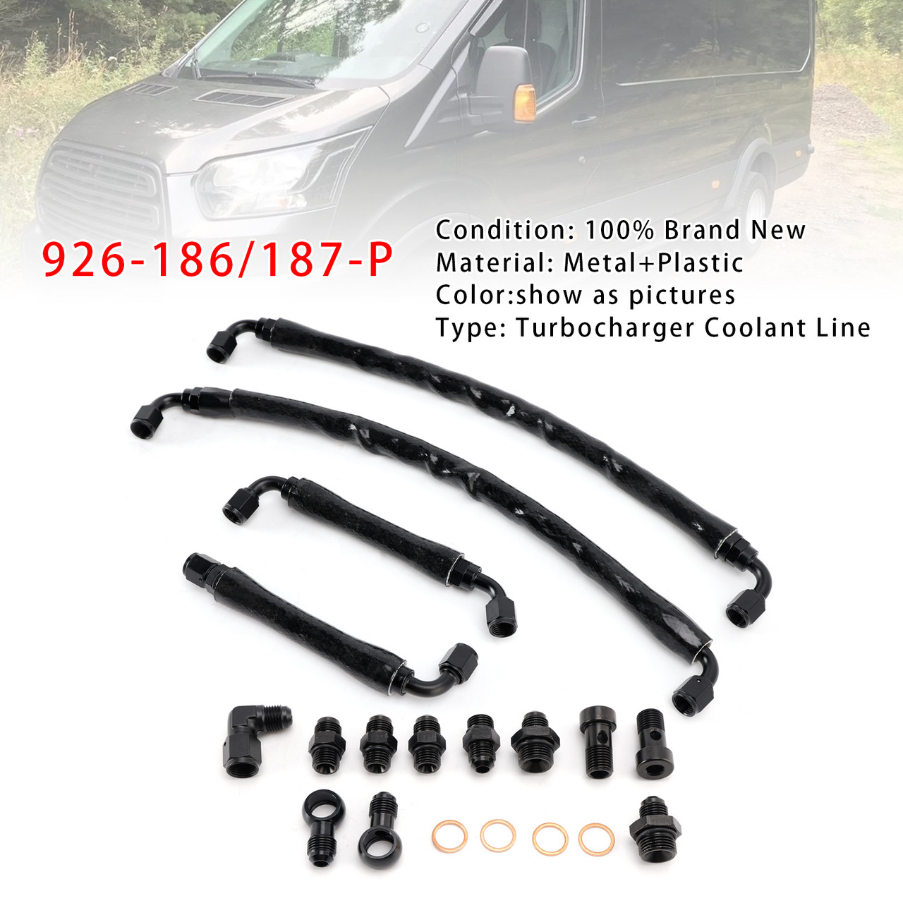 2015-2017 Lincoln Navigator Turbocharger Coolant Line Upgrade Kit 926-186/187-P Generic