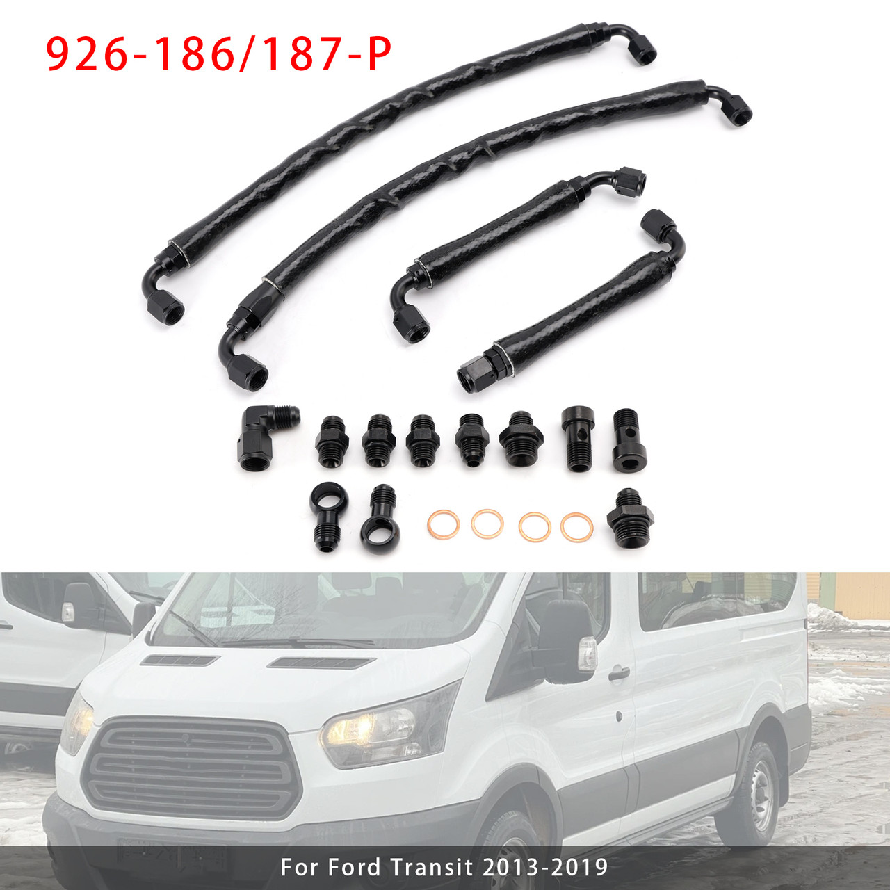 2013-2019 Ford Transit Turbocharger Coolant Line Upgrade Kit 926-186/187-P Generic