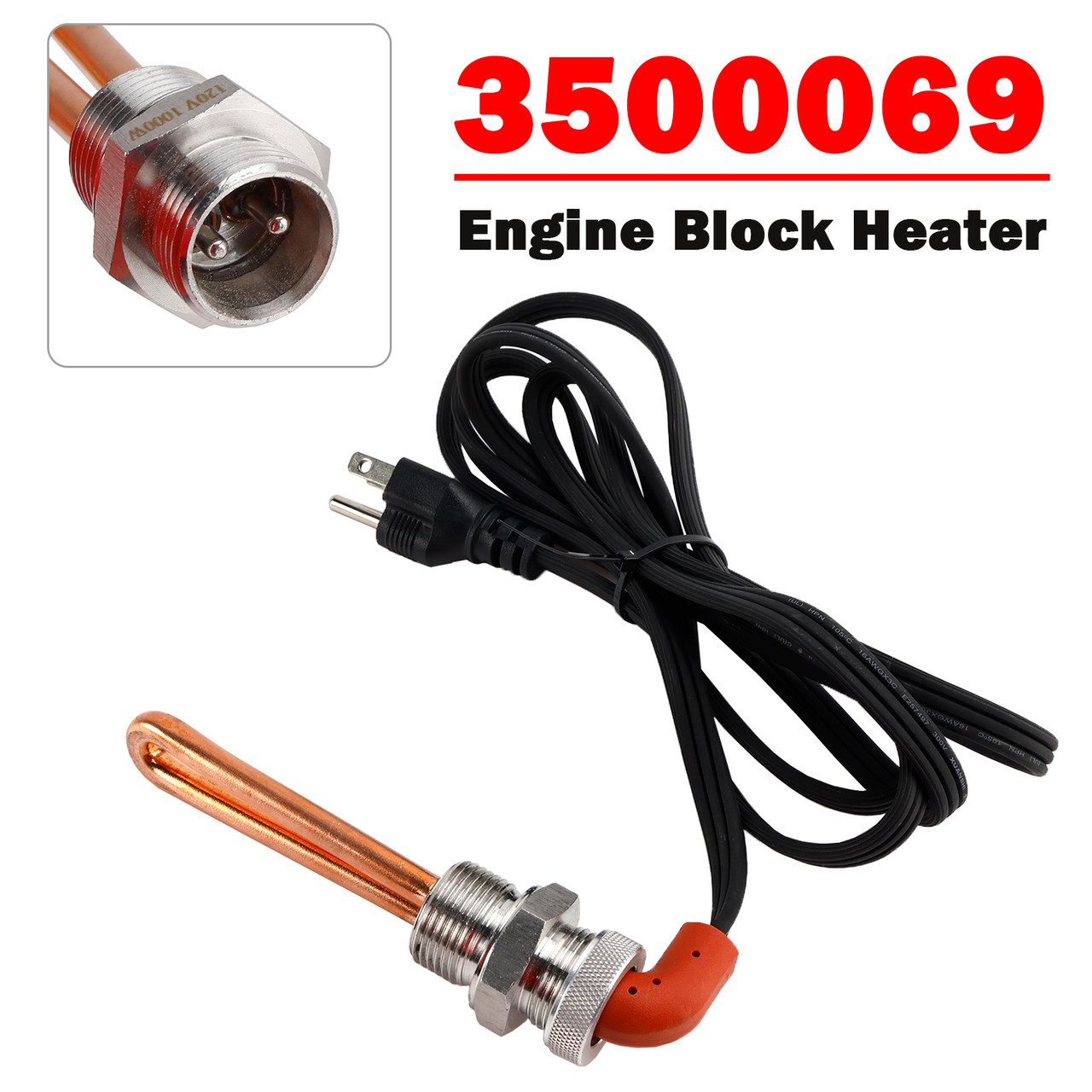 John De-ere 6068 PowerTech Plus iT4 Engine Block Heater 3500069 Generic