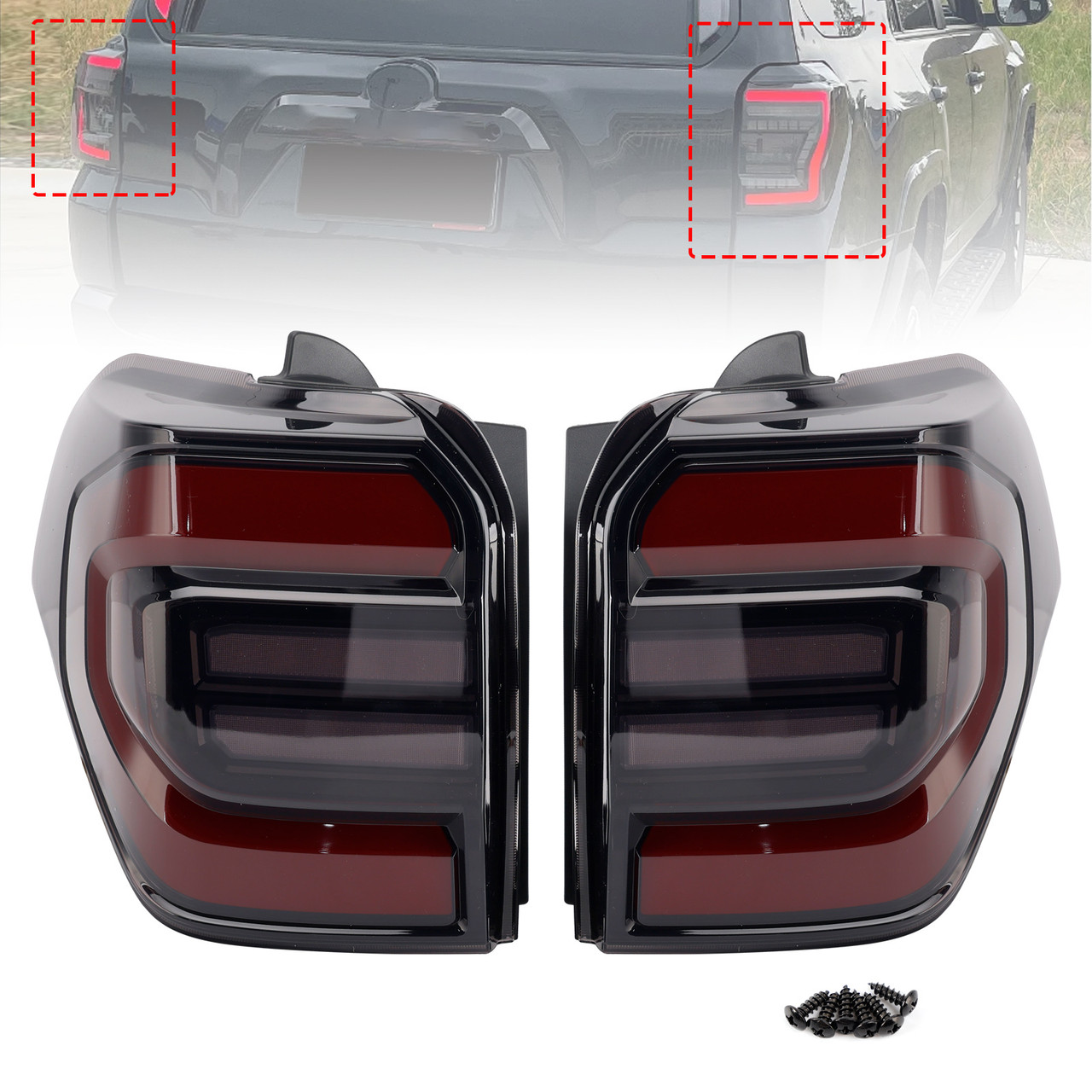 2010-2024 Toyota 4Runner Animation Sequential Rear Lamps 2PCS LED Tail Lights Generic
