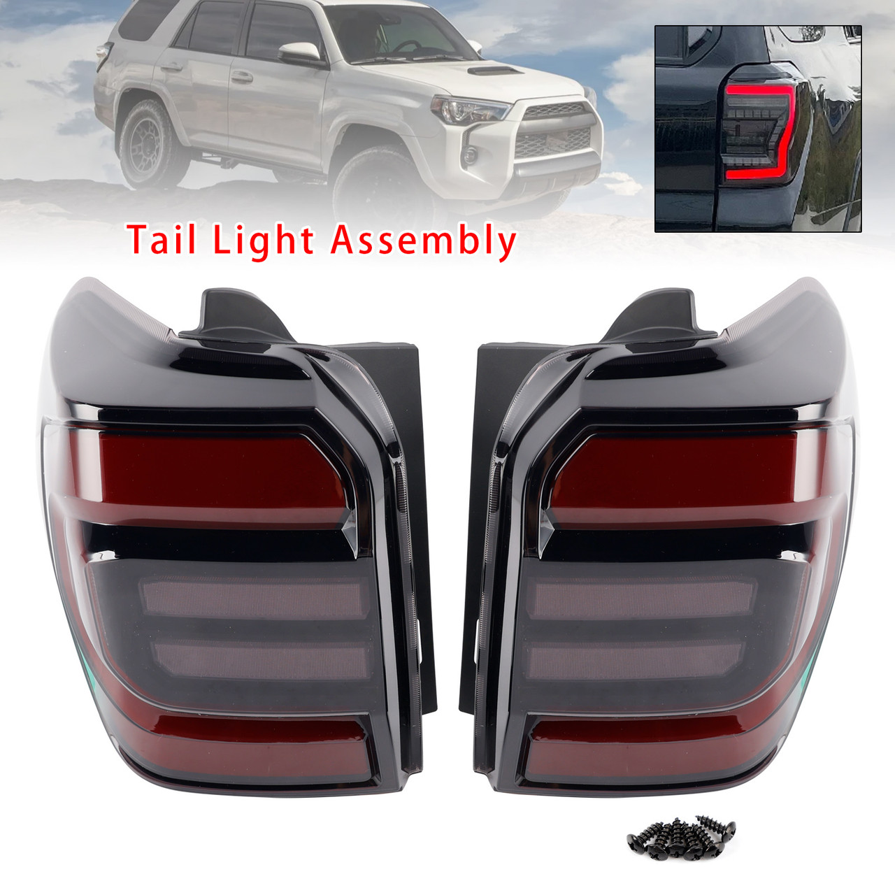 2010-2024 Toyota 4Runner Animation Sequential Rear Lamps 2PCS LED Tail Lights Generic