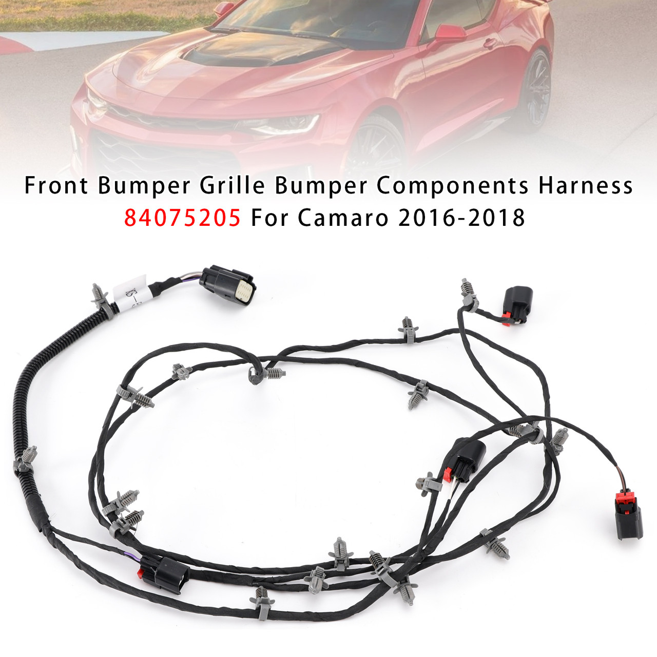 2016-2018 Chevrolet Camaro Front Bumper Grille Bumper Components Harness 84075205 Generic
