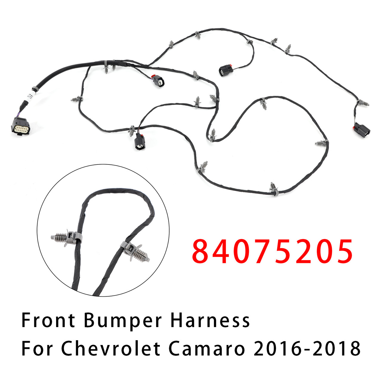 2016-2018 Chevrolet Camaro Front Bumper Grille Bumper Components Harness 84075205 Generic