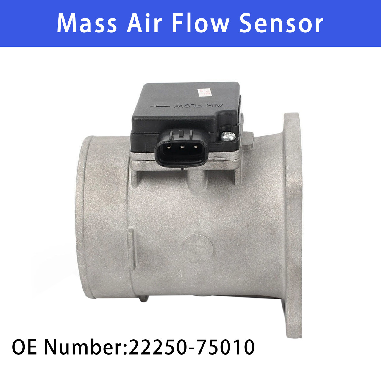 1995-1996 Toyota Tacoma 2.7L and 4WD Mass Air Flow Sensor Assembly 22250-75010 Generic