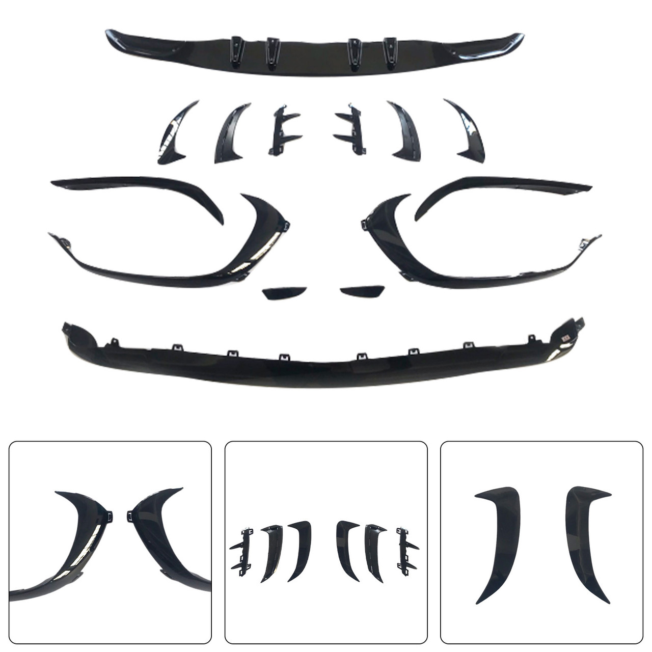 Body Kit Bumper Fit Mercedes Benz A-Class W177 A45 2019-2023 Upgrade W177 A45S