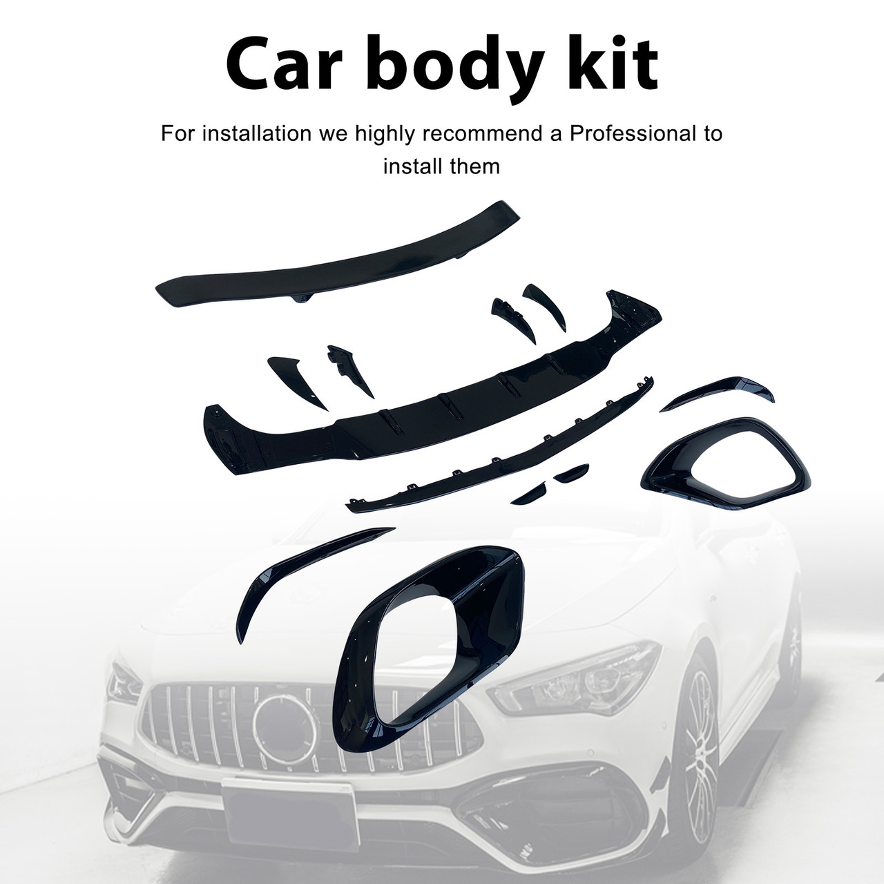 Body Kit Bumper Fit Mercedes Benz CLA W118 CLA45 2020-2024 Upgrade W118 CLA45S