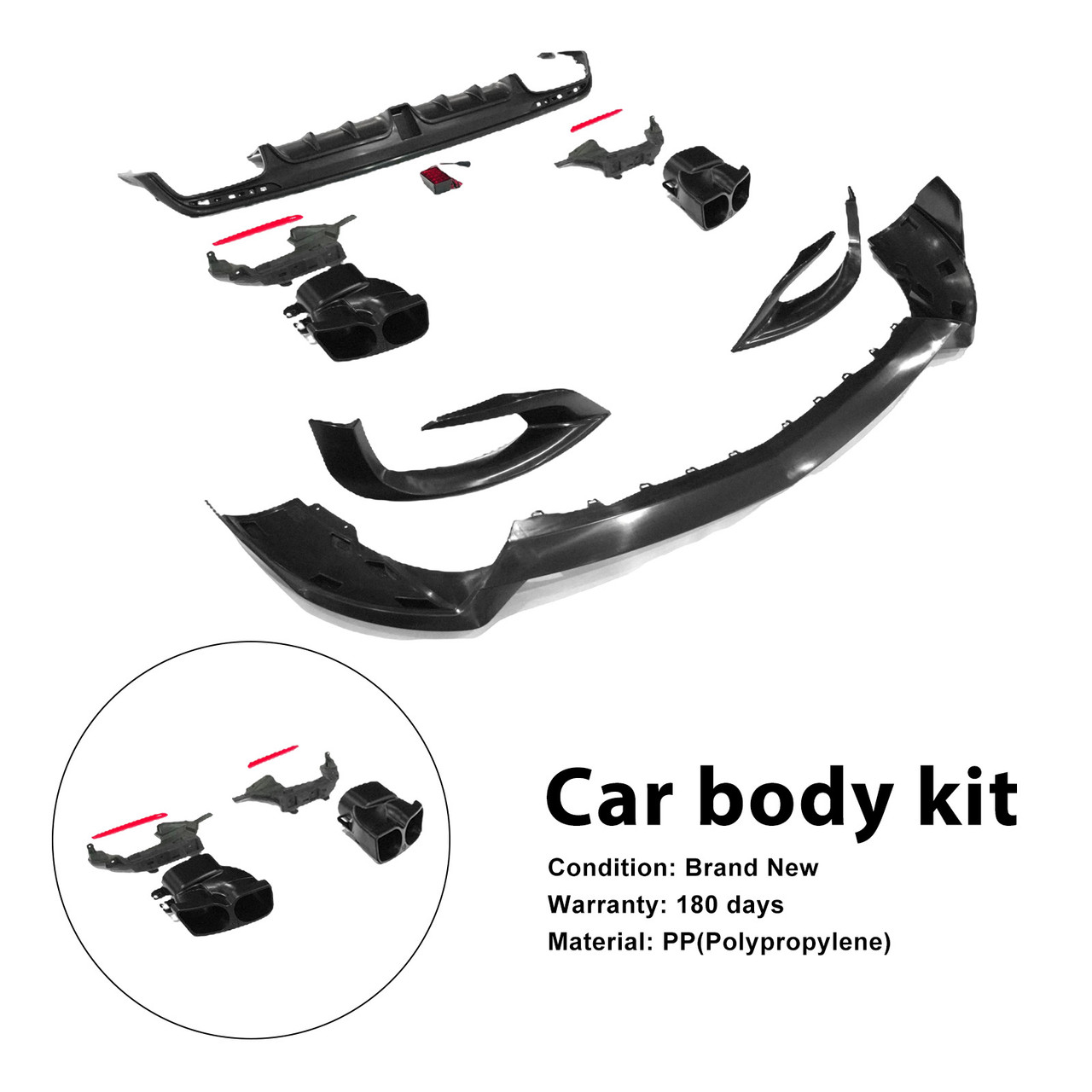 Body Kit Bumper Fit Mercedes Benz S-Class W222 S500 S600 2014-2017 Upgrade B700