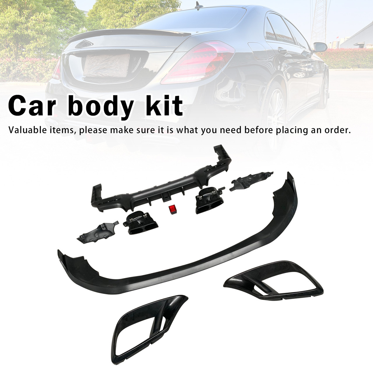 Body Kit Bumper Fit Mercedes Benz S-Class W222 S63 S65 2018-2020 Upgrade B700