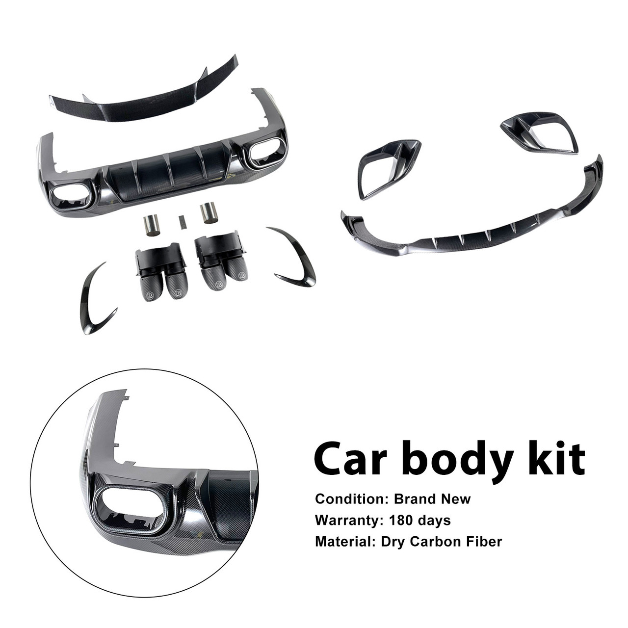 Carbon Fiber Bumper Body Kit Fit Mercedes Benz AMG GT63 X290 2021-2026 4 DOOR