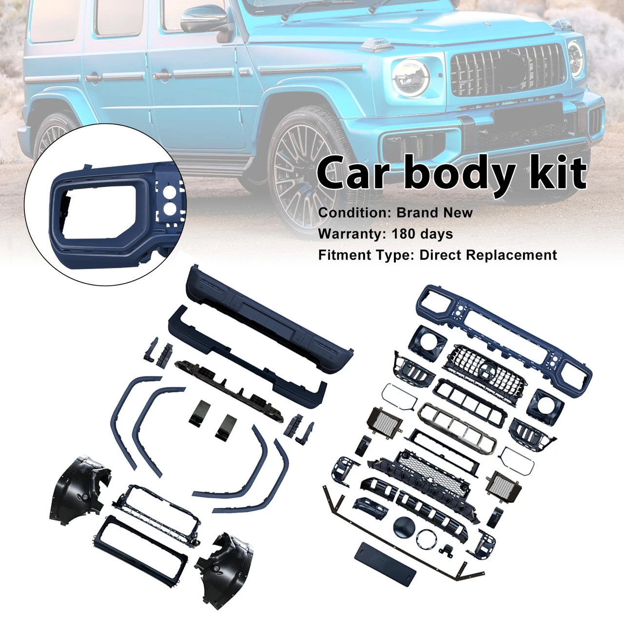 Body Kit Bumper Fit Mercedes Benz W464 2019-2023 Upgrade W465 G63 AMG Style