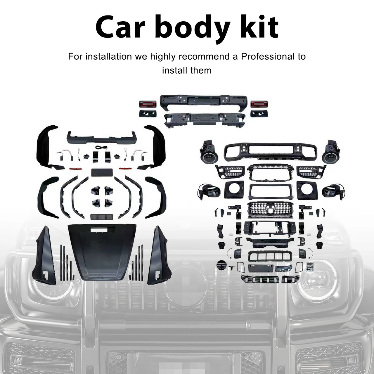Body Kit Bumper Fit Mercedes W463 G550 G500 1993-2018 Upgrade W464 G63 AMG Style