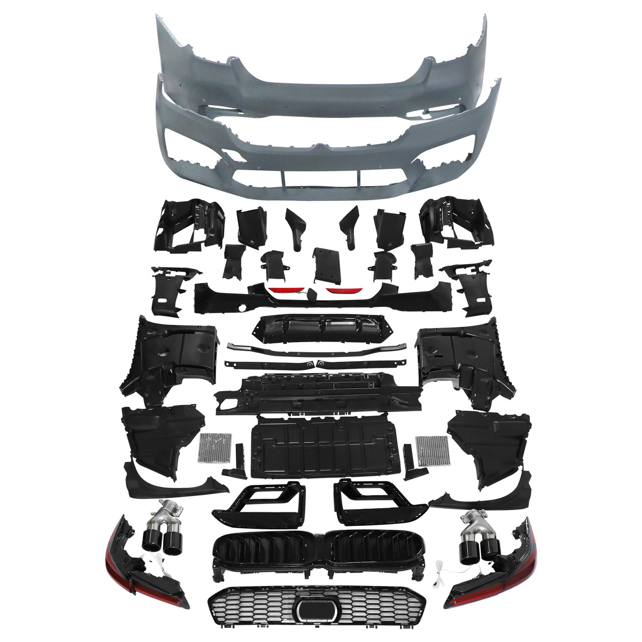 Bumper Body Kit Fit BMW 5 Series G30 G31 G38 2018-20 Facelift M5 Style 2021+