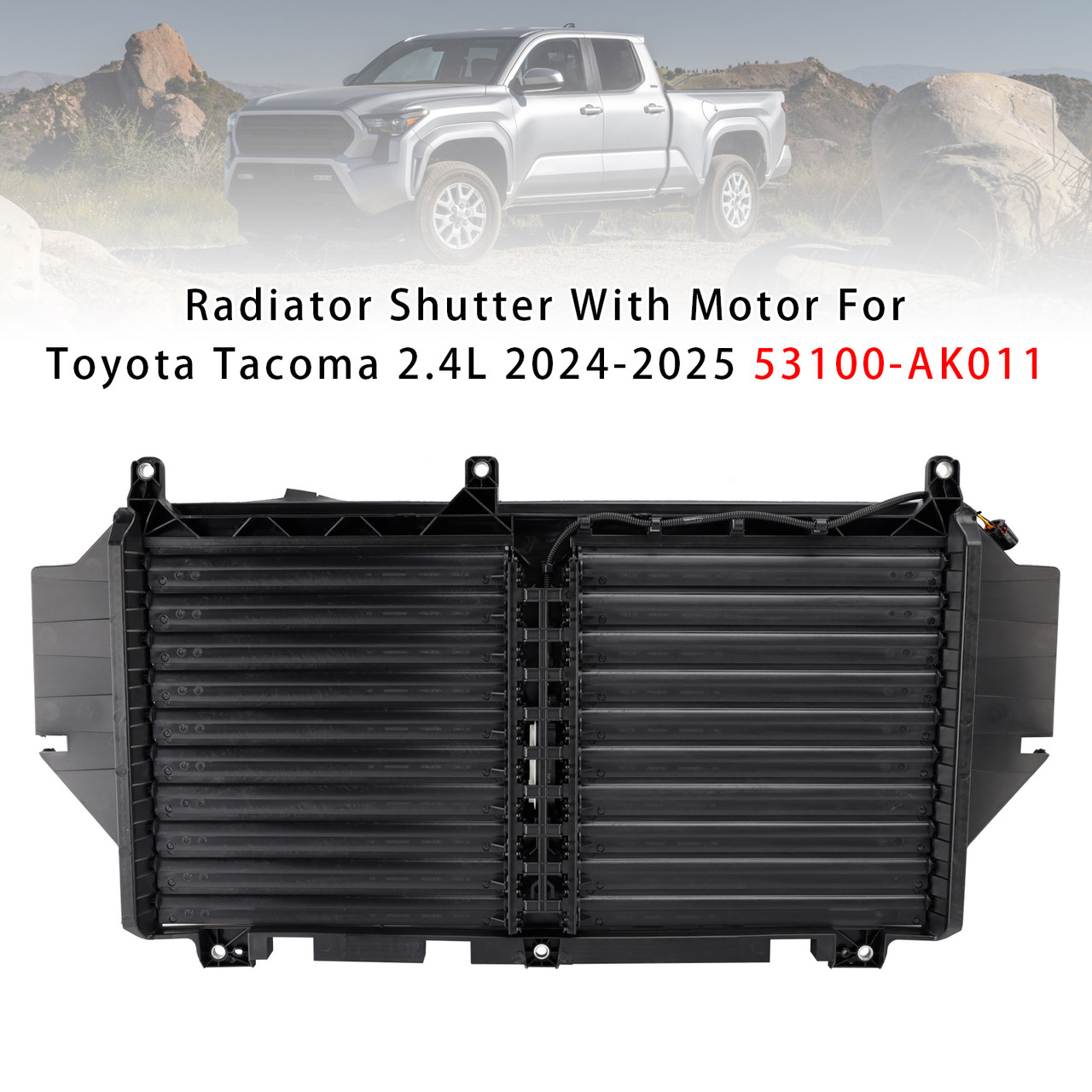 タイヤゴムチェーン 2024-2025 Toyota Tacoma 2.4L Radiator Shutter With Motor 53100