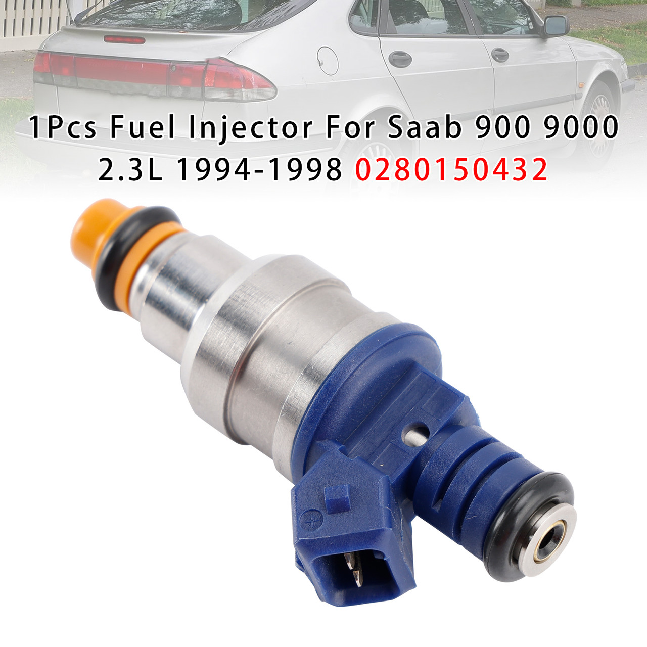 1994-1998 Saab 900 9000 2.3L 1Pcs Fuel Injector 0280150432 Generic