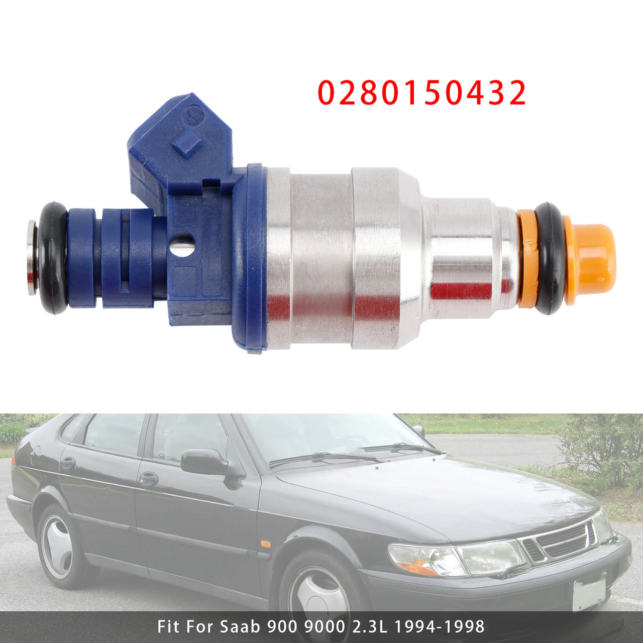 1994-1998 Saab 900 9000 2.3L 1Pcs Fuel Injector 0280150432 Generic