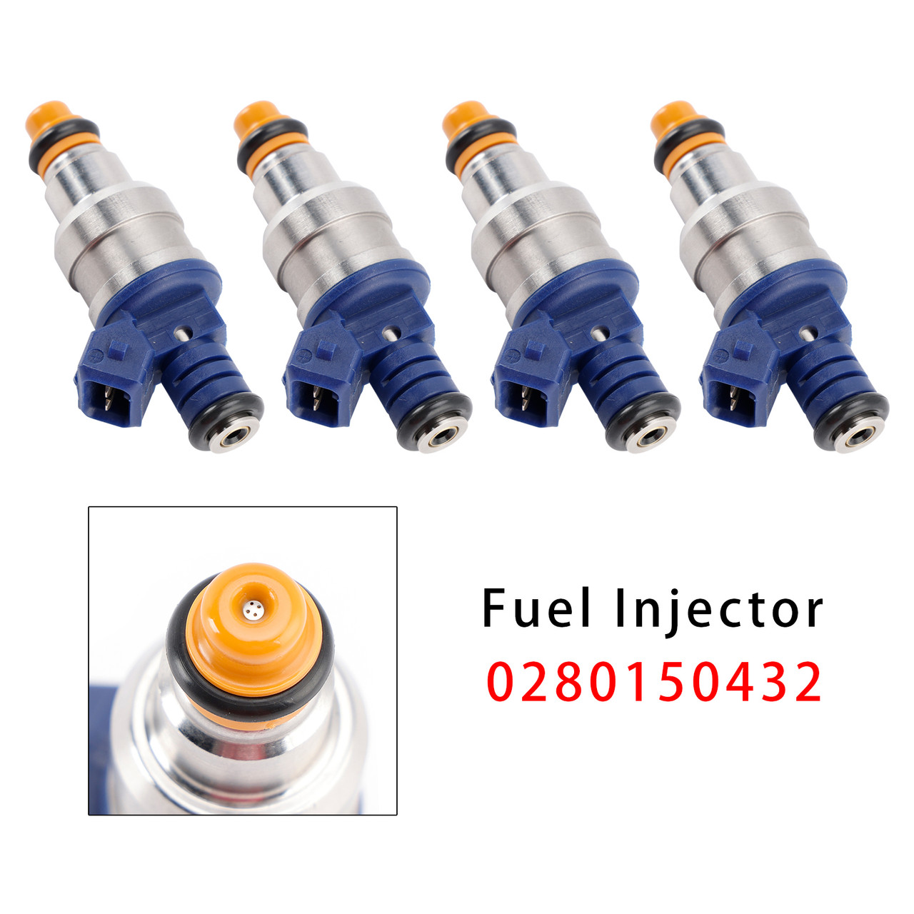 1994-1998 Saab 900 9000 2.3L 4Pcs Fuel Injector 0280150432 Generic