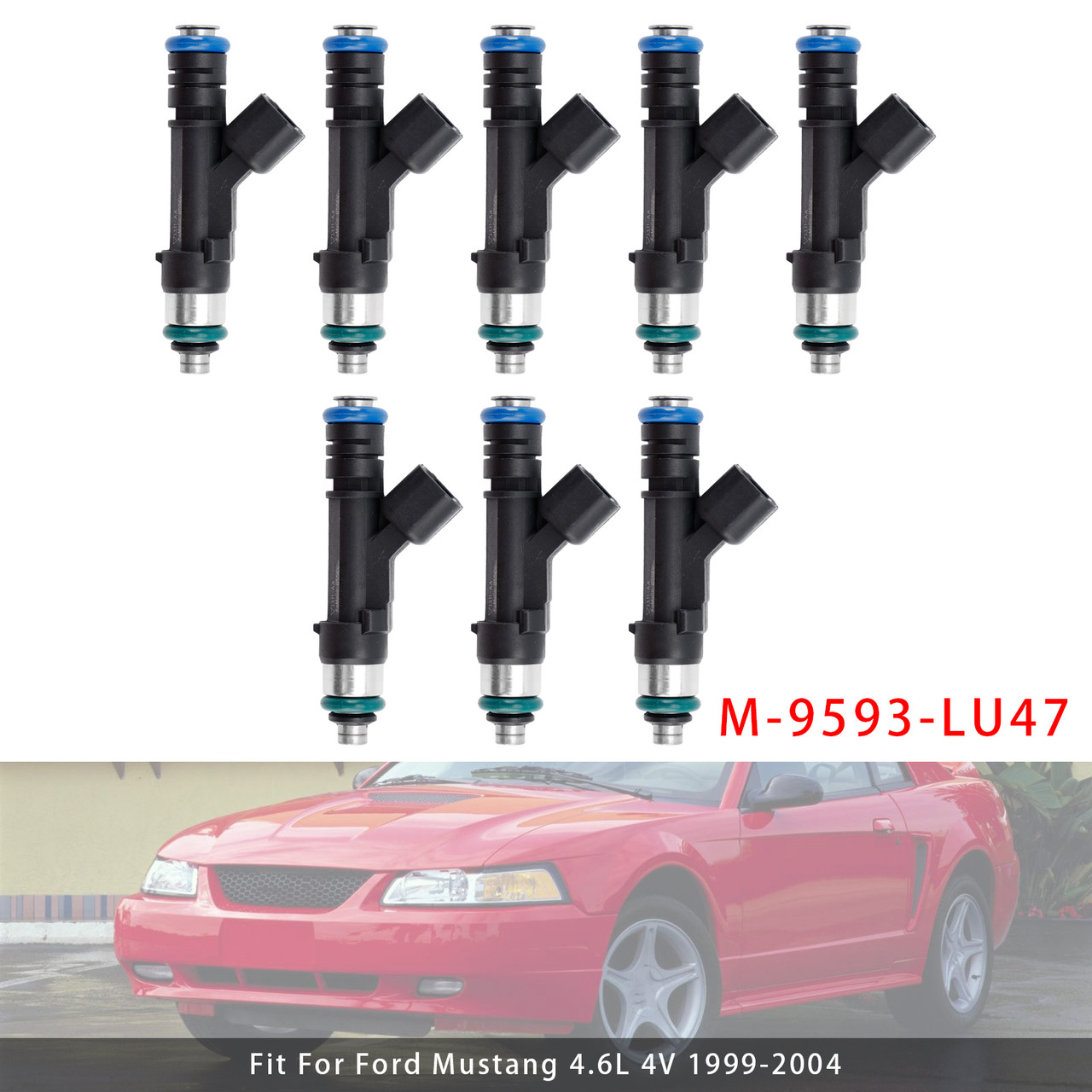 2011-2014 Ford Mustang 5.0L 4V 8Pcs Fuel Injector M-9593-LU47 Generic
