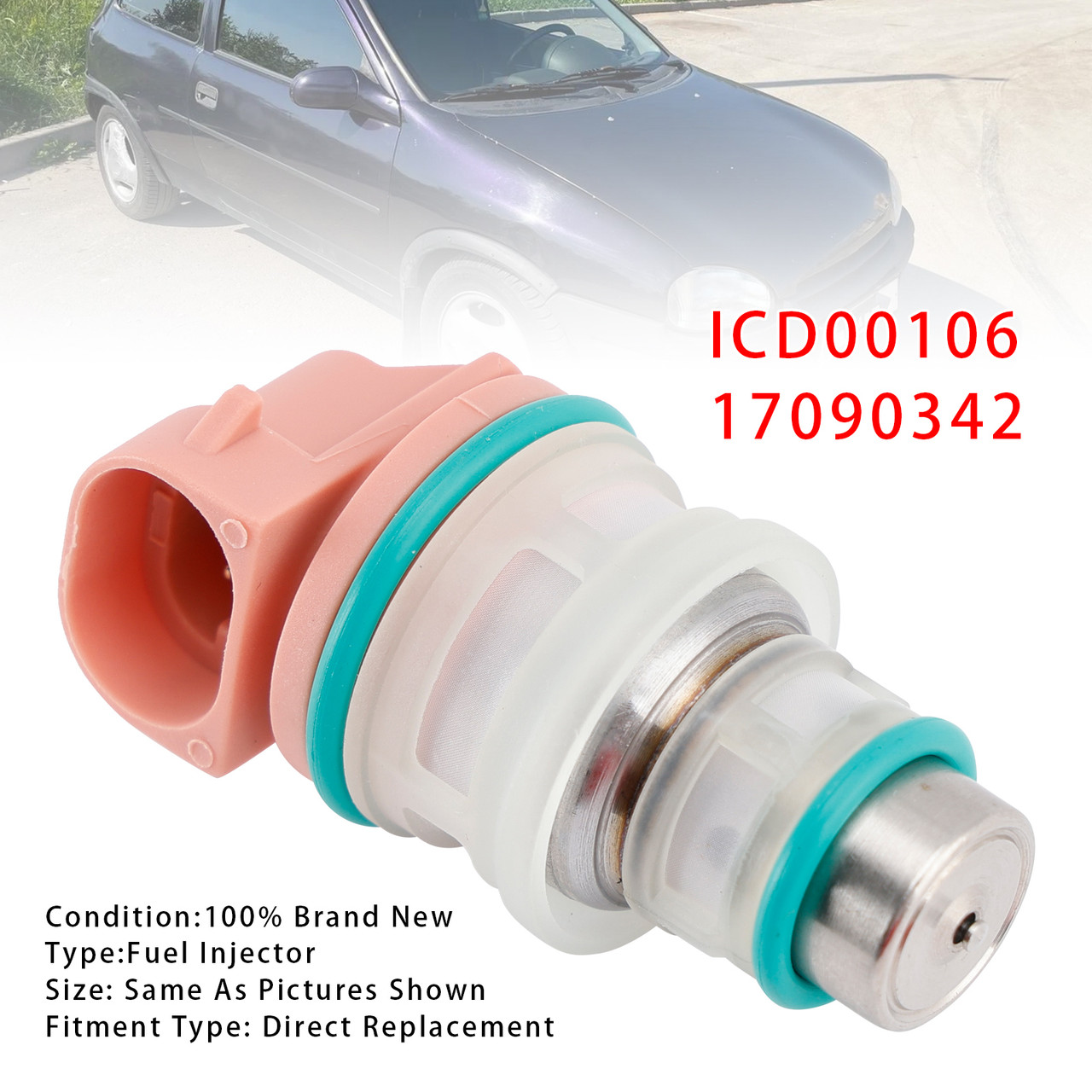 1994-1996 Opel Corsa 1Pcs Fuel Injector ICD00106 17090342 Generic