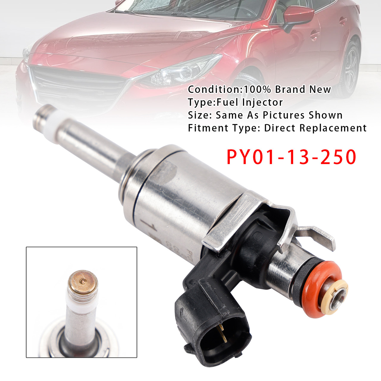 2014-2018 Mazda 3/6 2.5L 1Pcs Fuel Injector PY01-13-250 Generic