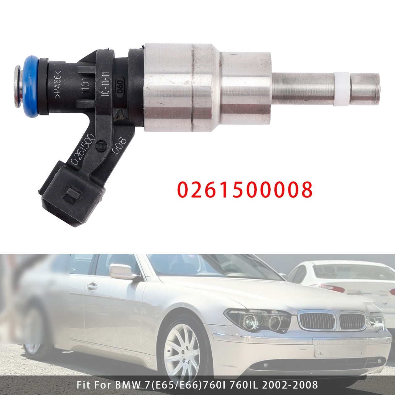 2002-2008 BMW 7(E65/E66)760I 760IL 1Pcs Fuel Injector 0261500008 FJ742 Generic
