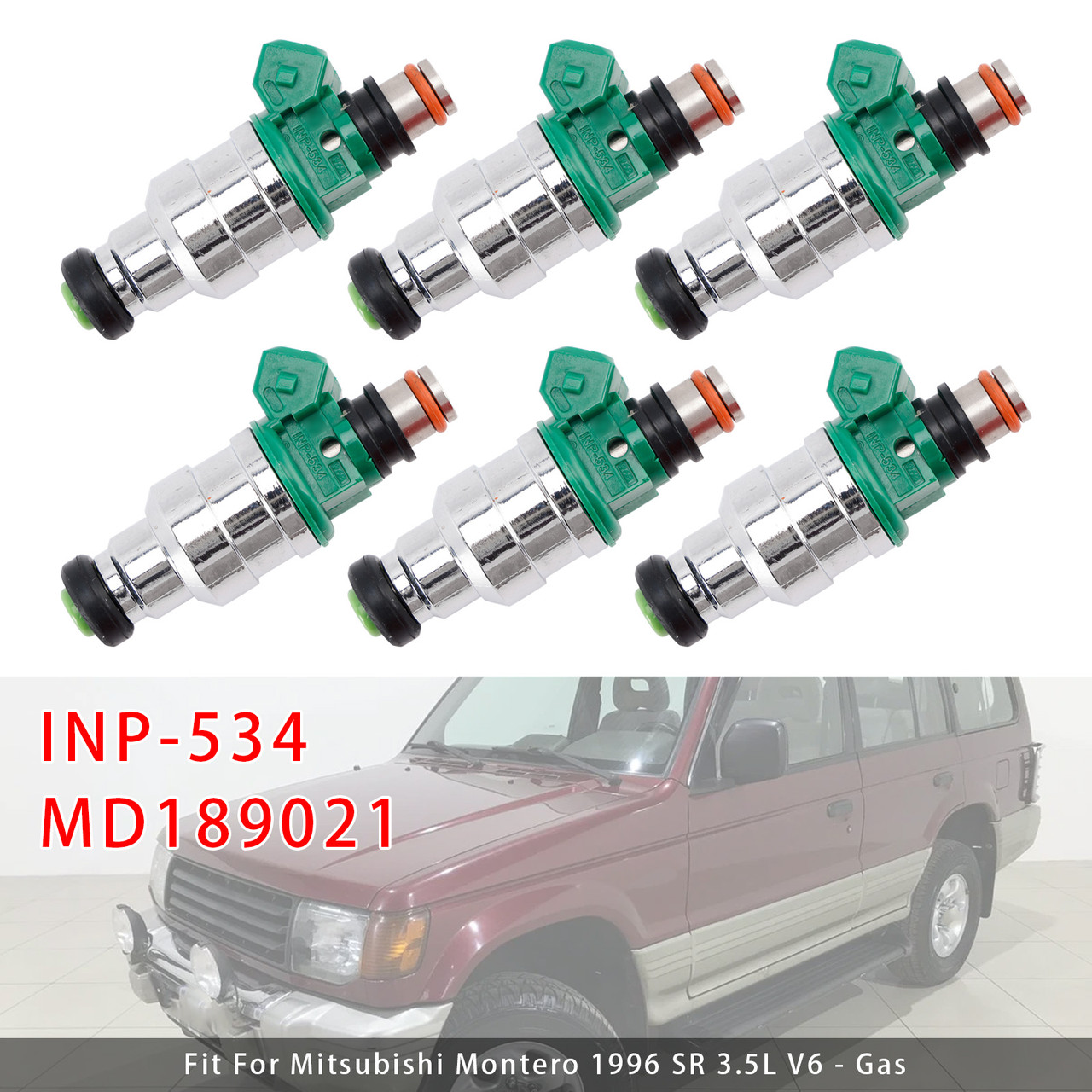 1994-1996 Mitsubishi Montero SR 3.5L V6 6Pcs Fuel Injector Generic