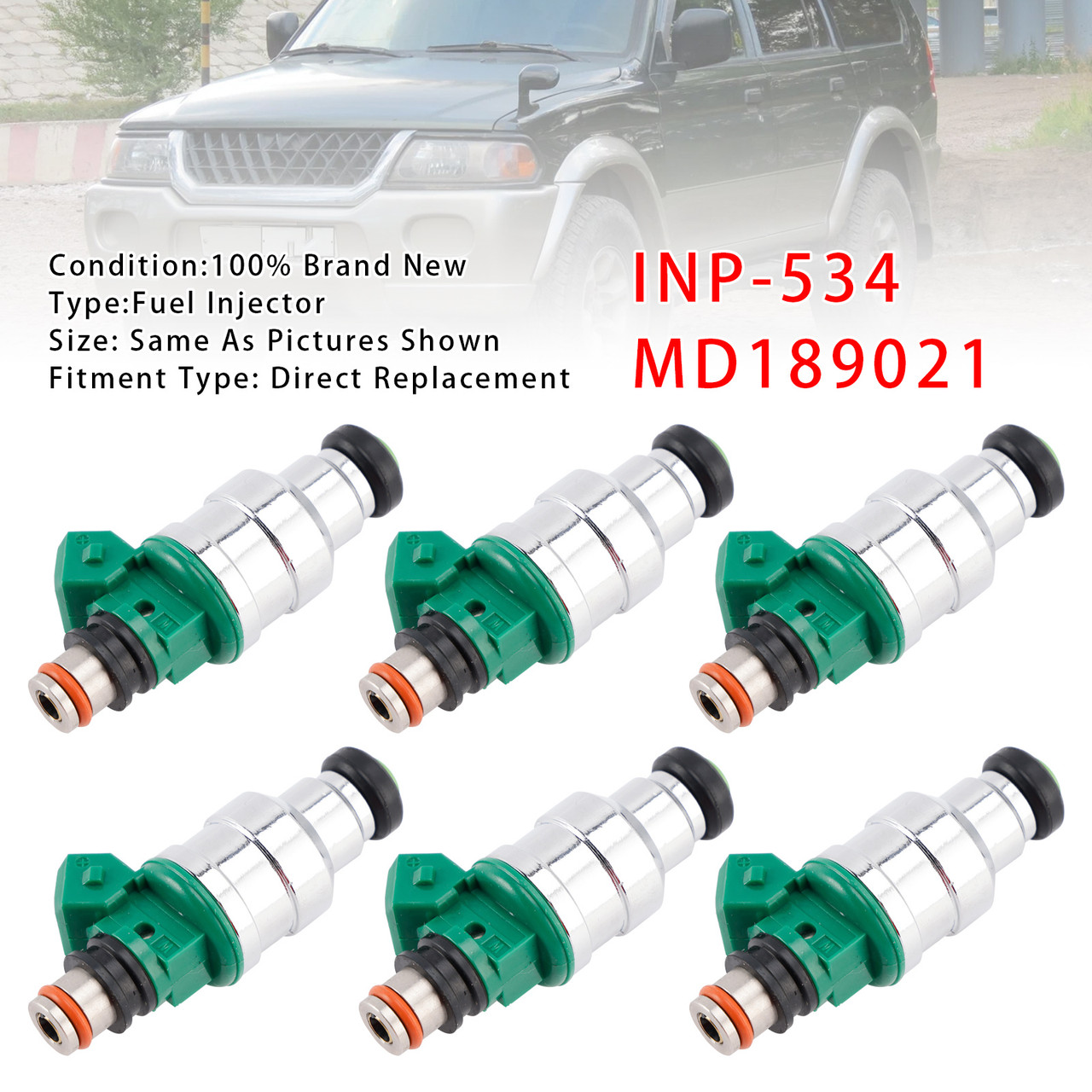 1995-1997 Mitsubishi PAJERO GLX GLS NJ NK V45 6Pcs Fuel Injector MD189021 Generic