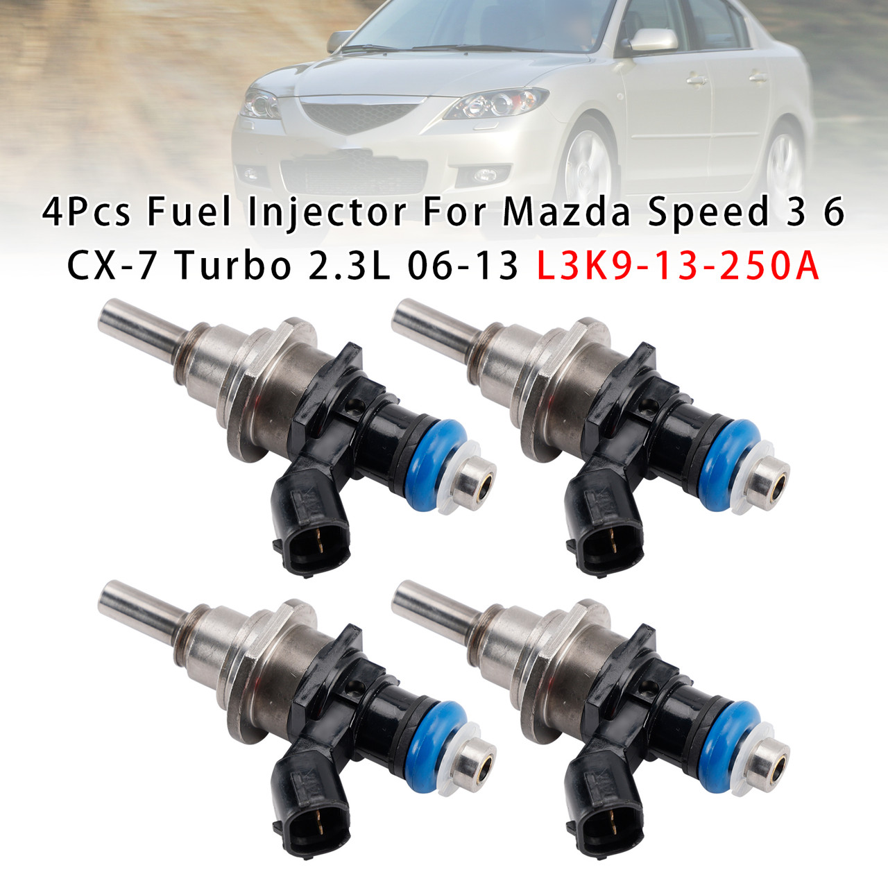 2006-2014 Mazda 3 CX-7 4Pcs Fuel Injector L3K9-13-250A Generic