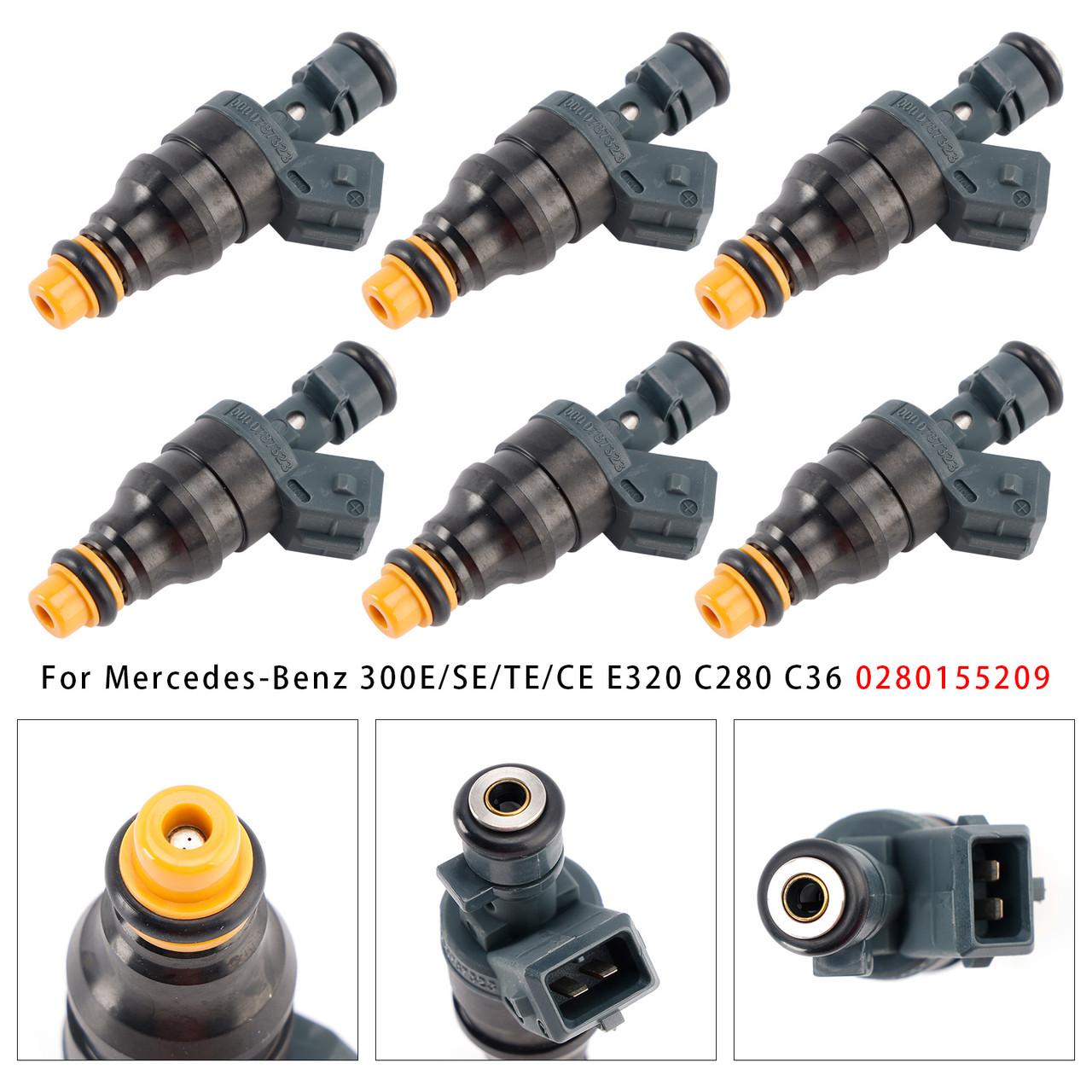 6Pcs Fuel Injector For Mercedes-Benz 300E/SE/TE/CE E320 C280 C36 0280155209
