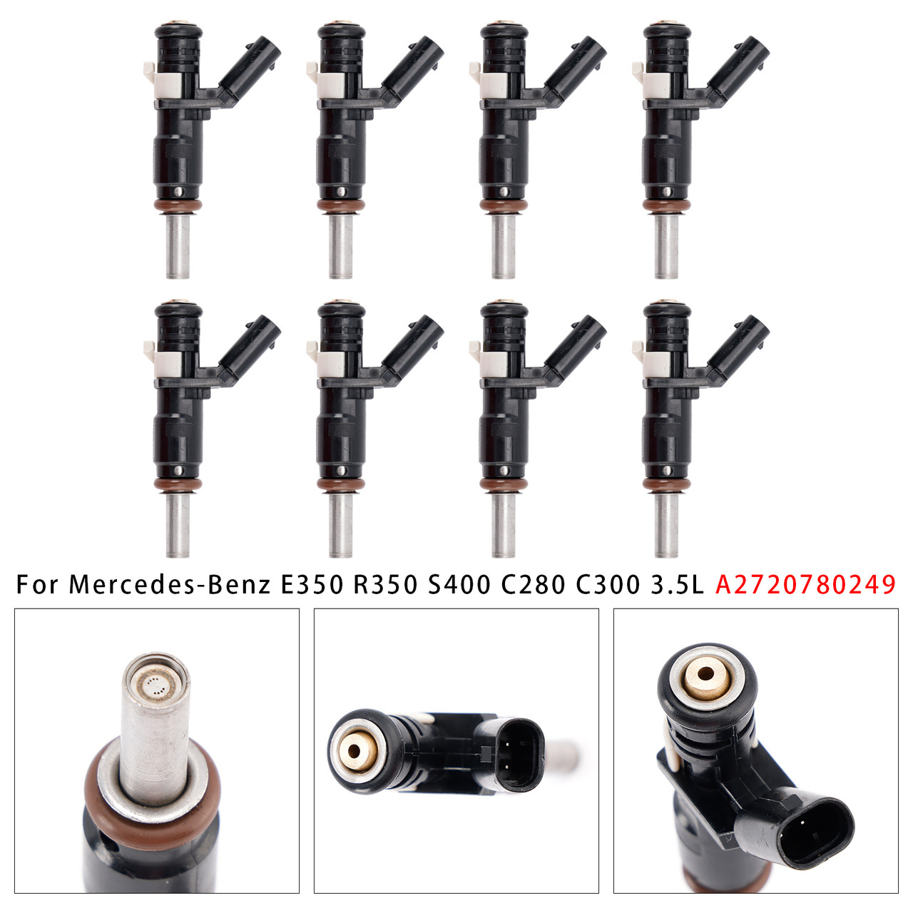 Mercedes-Benz E350 R350 S400 C280 C300 3.5L 8Pcs Fuel Injector A2720780249 Generic