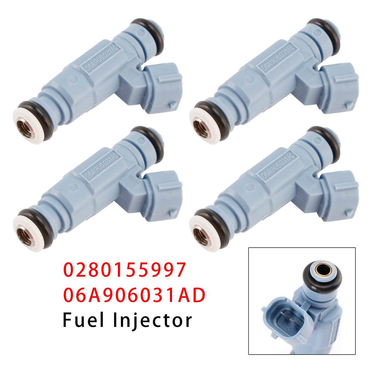 Audi 4Pcs Fuel Injector 0280155997 06A906031AD Generic