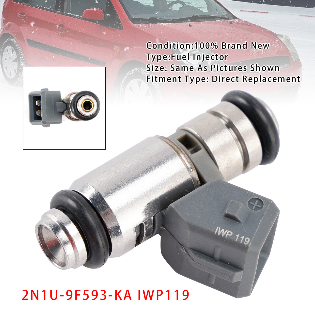 2001-2008 Ford Fiesta V JD, JH 1.3L 1Pcs Fuel Injector 2N1U-9F593-KA IWP119 Generic