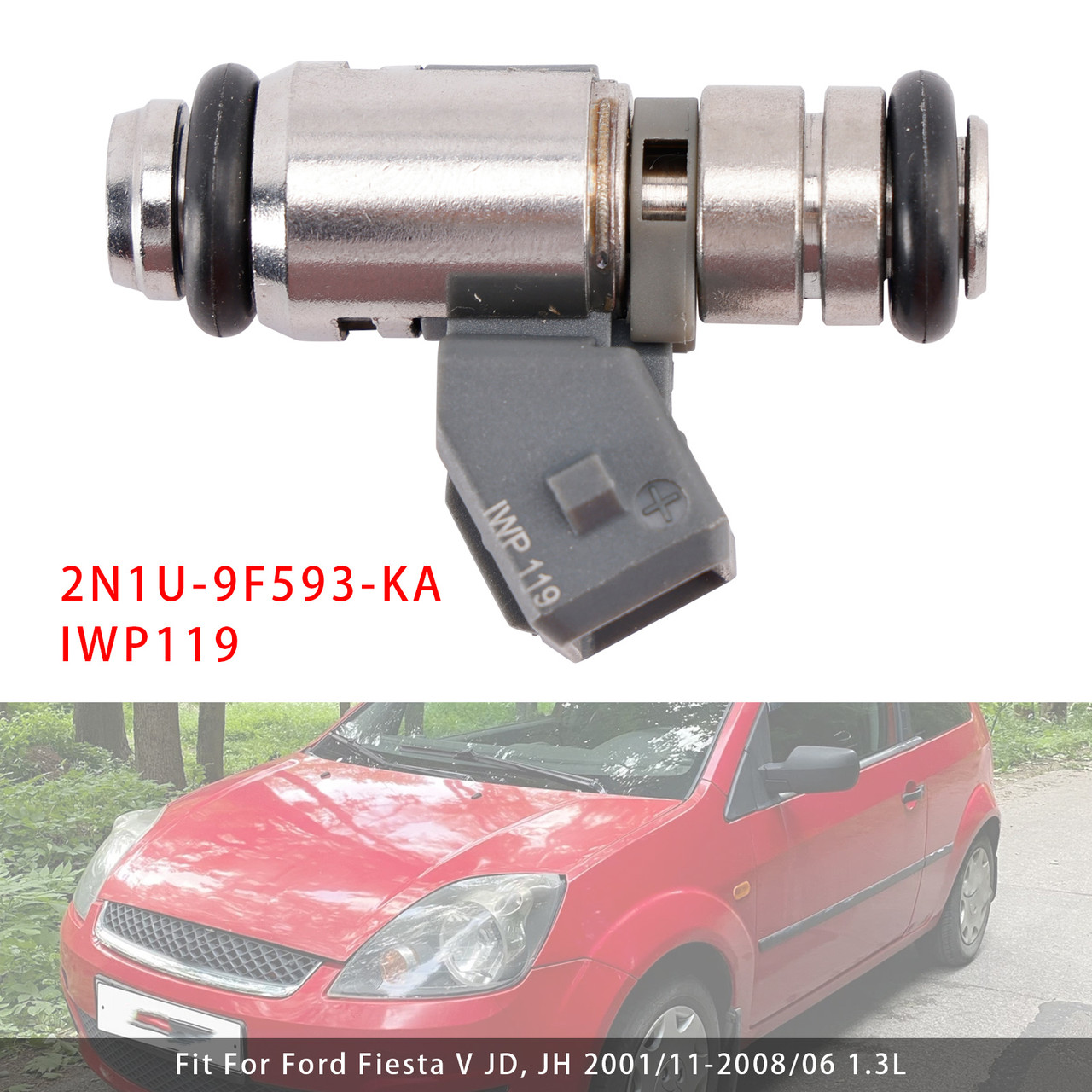 2002-2008 Ford KA RB 1.3L 1.3L 1Pcs Fuel Injector 2N1U-9F593-KA IWP119 Generic