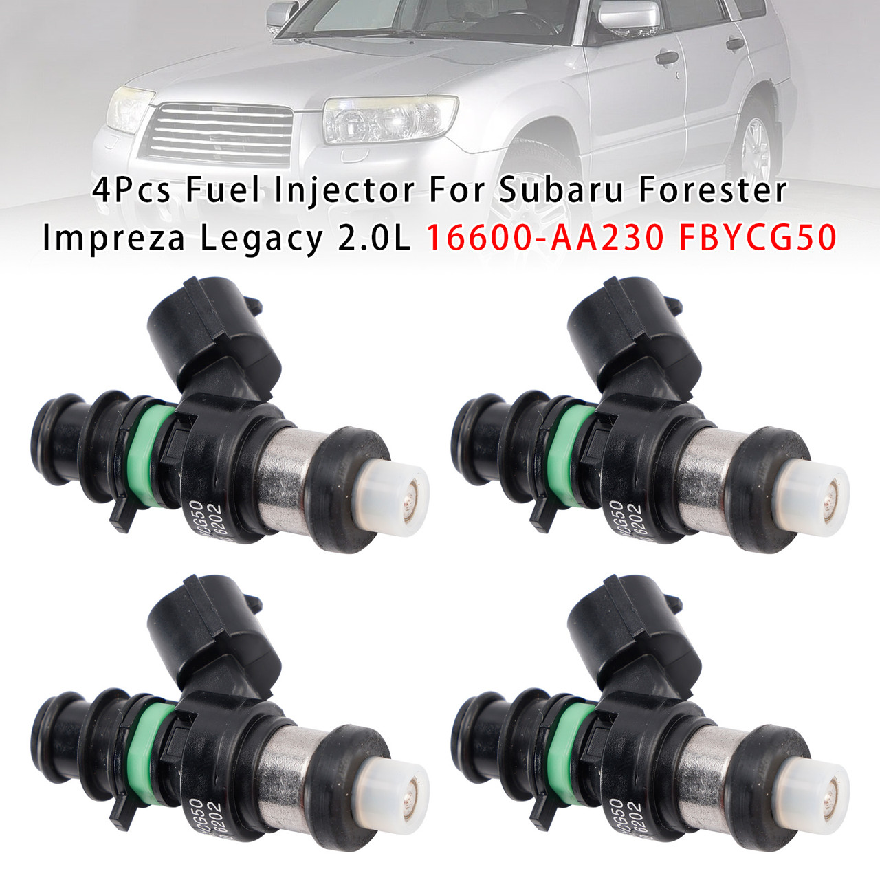 2005-2007 Subaru Forester Impreza 2.0L 4Pcs Fuel Injector 16600-AA230 FBYCG50 Generic