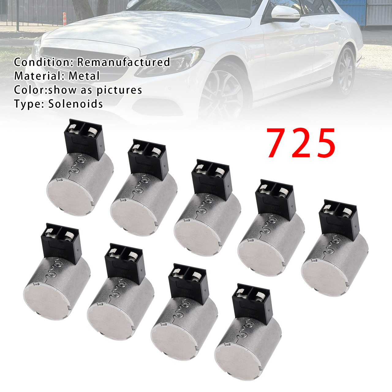 2017-onwards Mercedes Benz GLS (X166 X167) 9PCS 725 Transmission Solenoid Kit Generic