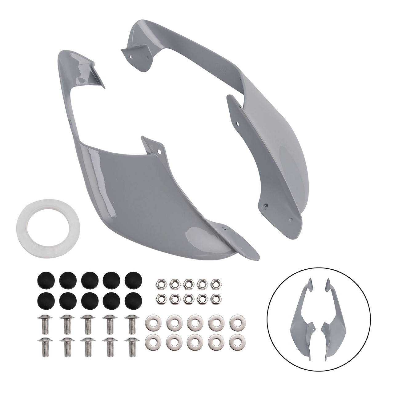 2021-2024 Yamaha YZF R1 R1M Front Side Winglets Gray Generic