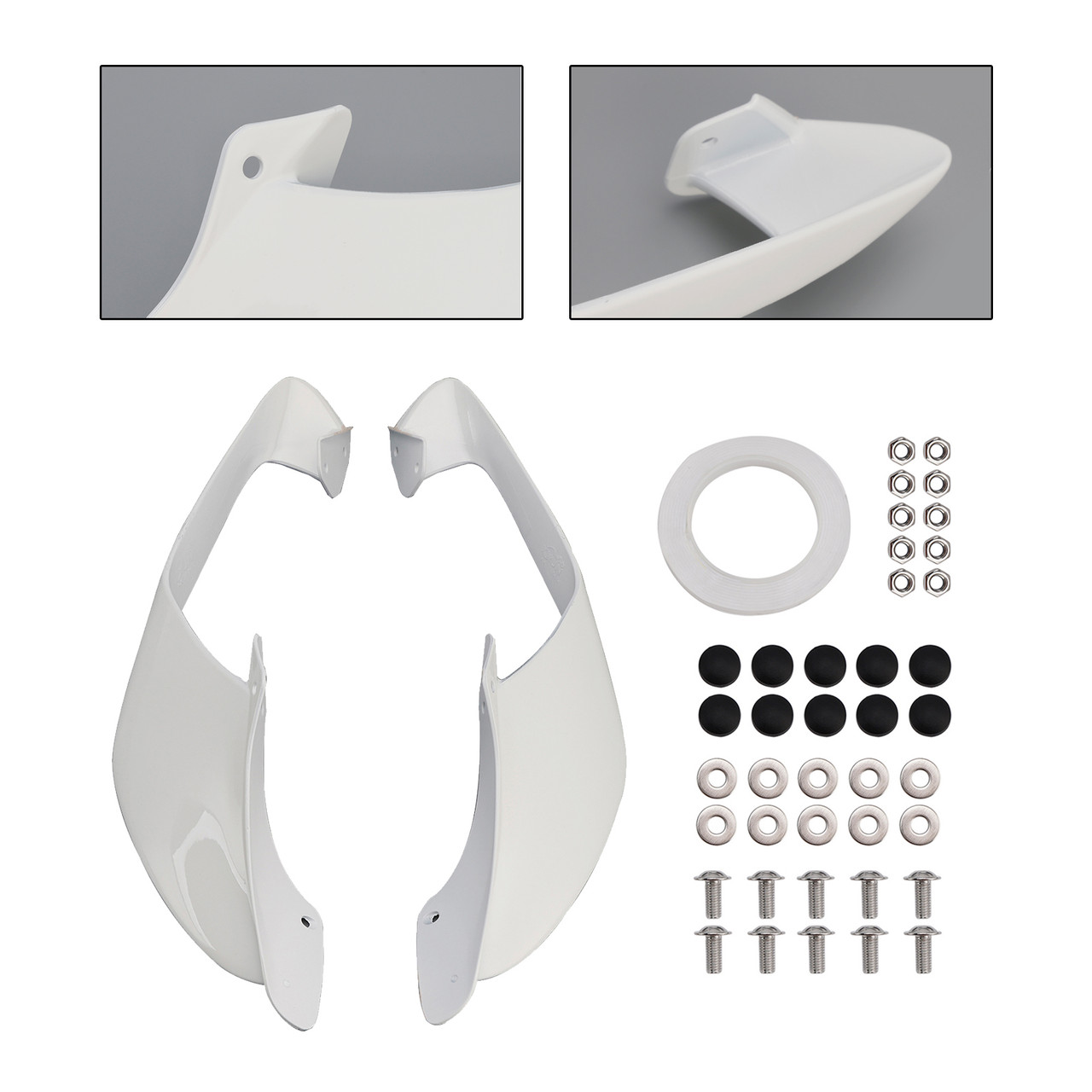 2021-2024 Yamaha YZF R1 R1M Front Side Winglets White Generic
