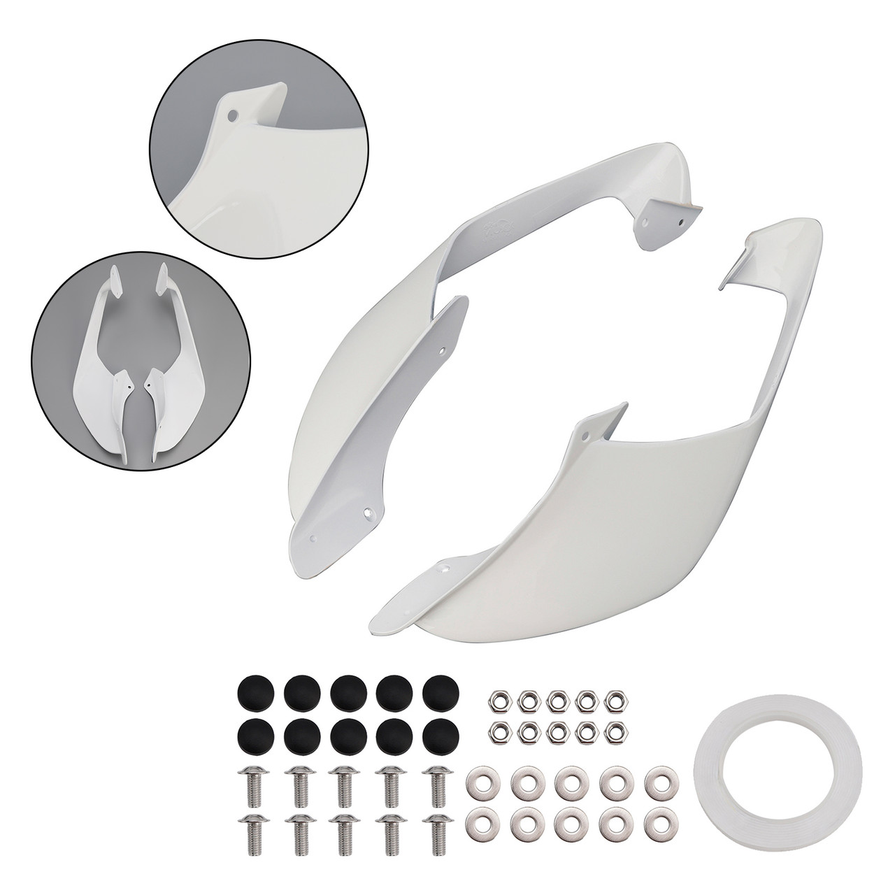2021-2024 Yamaha YZF R1 R1M Front Side Winglets White Generic