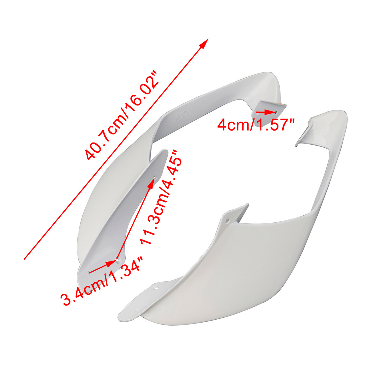 2021-2024 Yamaha YZF R1 R1M Front Side Winglets White Generic
