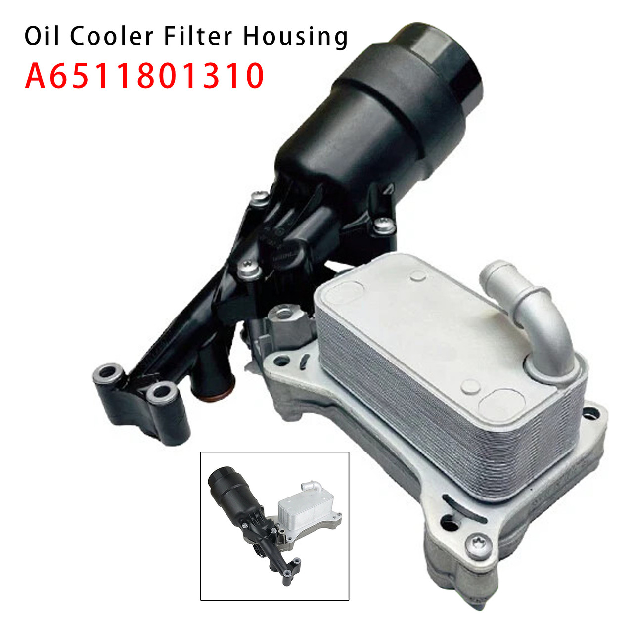 Mercedes-Benz Engines Oil Cooler Filter Housing + Cooler A6511801310 Generic